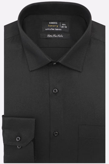 Black Dobby Textured Formal Shirt