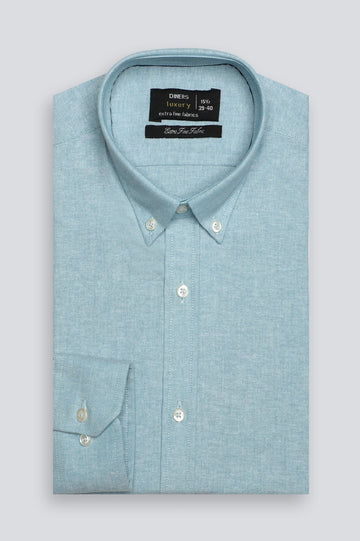 Green Textured Formal Shirt