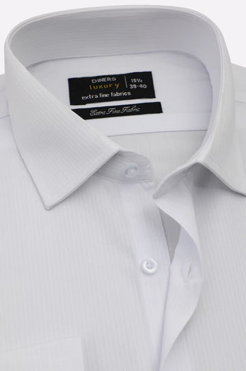 White Stripes Formal Shirt