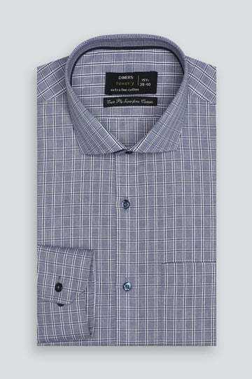 Blue Shepherd Check Formal Shirt