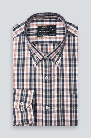 Multicolor Glenplaid Check Formal Shirt