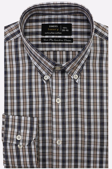 Multicolor Glenplaid Check Formal Shirt