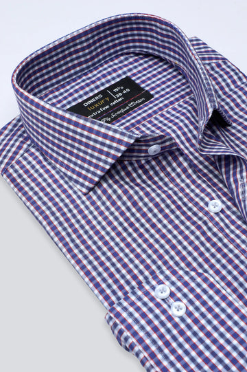 Multicolor Mini-Check Formal Shirt