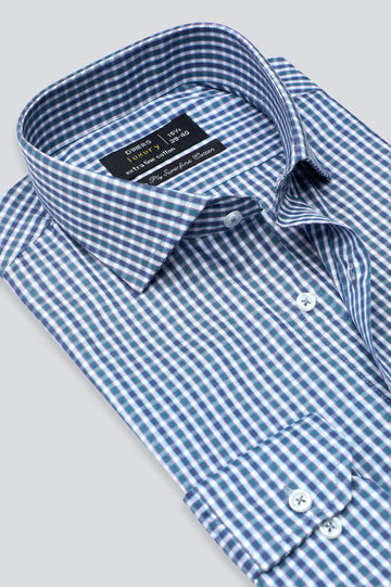 Multicolor Mini-Check Formal Shirt