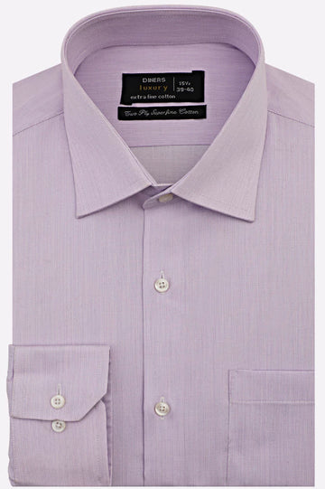 Purple Self Textured Formal Shirt