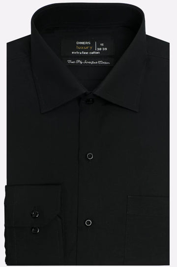 Black Plain Formal Shirt