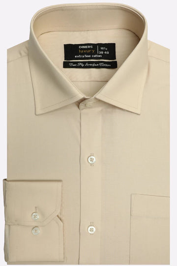 Fawn Self Textured Formal Shirt