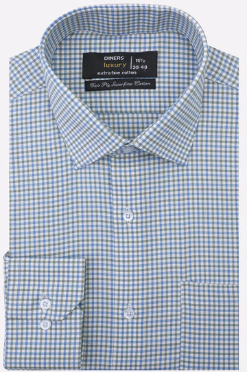 Multicolor Gingham Check Formal Shirt