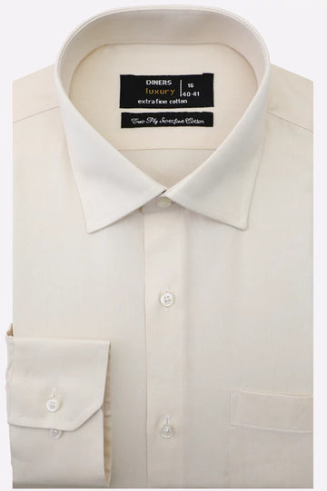 Off White Self Textured Formal Shirt