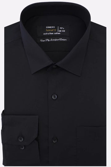 Black Plain Formal Shirt