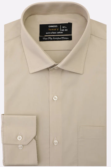 Fawn Plain Formal Shirt