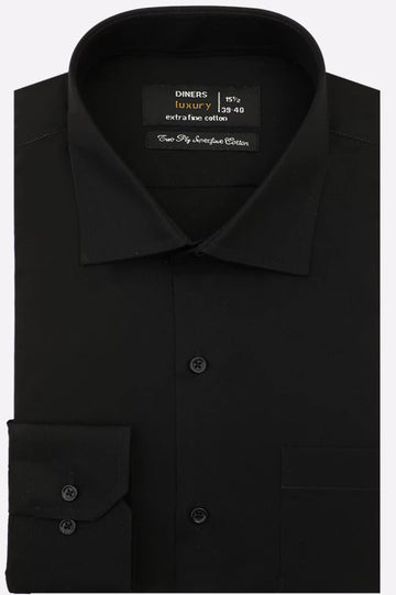 Black Plain Formal Shirt