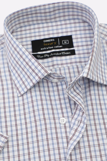 Multicolor Check Formal Shirt (Half Sleeves)