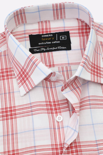 Red Check Formal Shirt (Half Sleeves)
