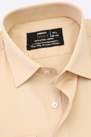 Fawn Self Textured Formal Shirt