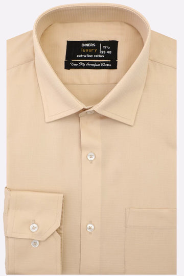 Fawn Self Textured Formal Shirt