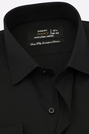 Black Plain Formal Shirt