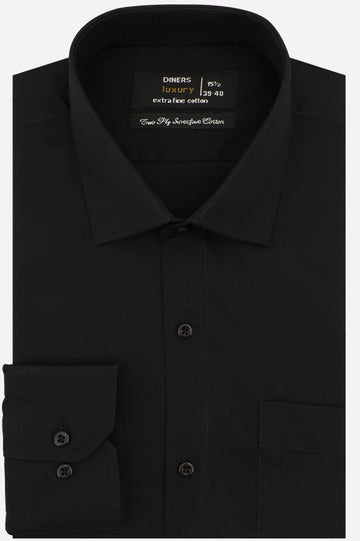 Black Plain Formal Shirt