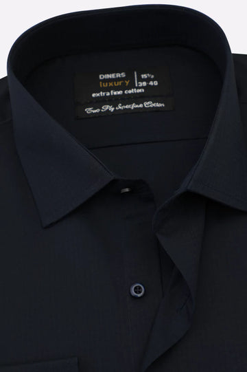 Navy Plain Formal Shirt