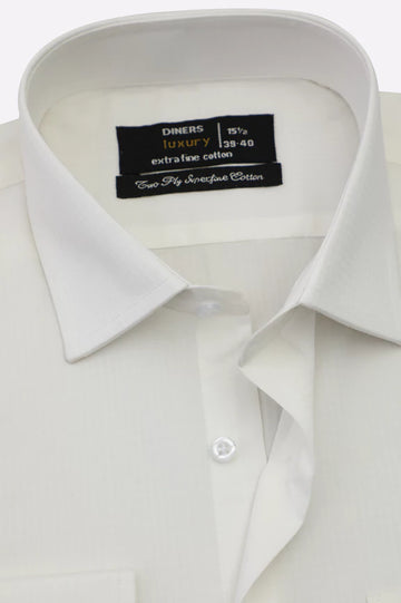Off White Plain Formal Shirt