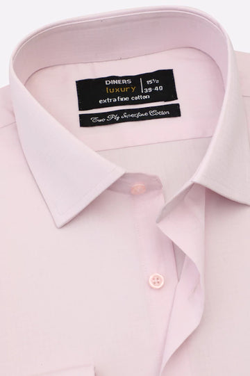 Pink Plain Formal Shirt