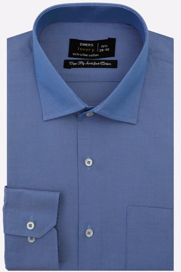 Blue Self Formal Shirt
