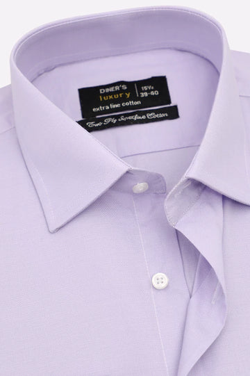 Purple Self Textured Formal Shirt