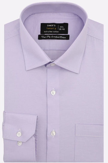Purple Self Textured Formal Shirt