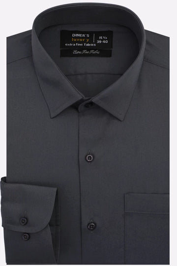 Grey Self Twill Formal Shirt