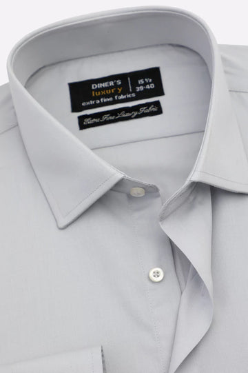 Light Grey Self Twill Formal Shirt