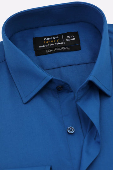Teal Self Twill Formal Shirt