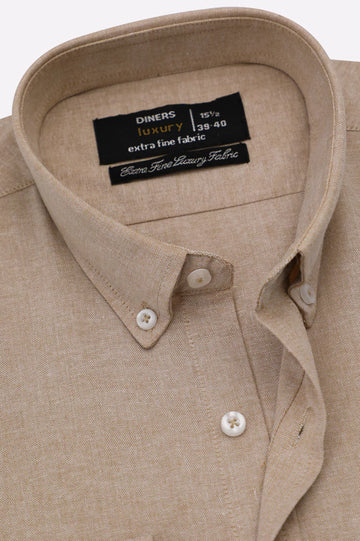 Fawn Self Textured Formal Shirt