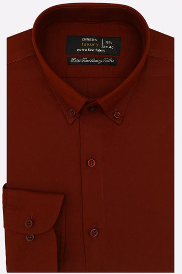 Maroon Self Textured Formal Shirt