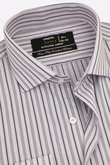 Purple Stripes Formal Shirt
