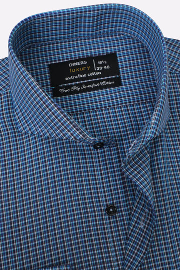 Multicolor Plaid Check Formal Shirt