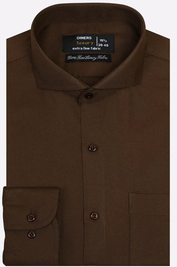 Brown Dobby Formal Shirt