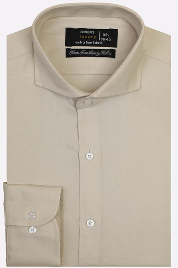 Cream Dobby Formal Shirt