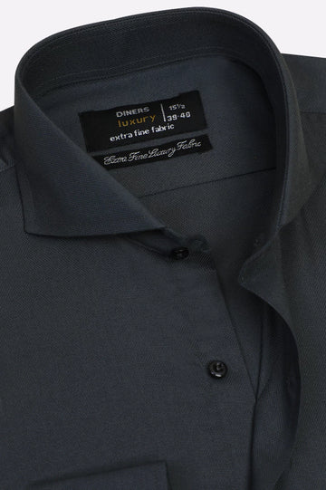 Dark Grey Dobby Formal Shirt