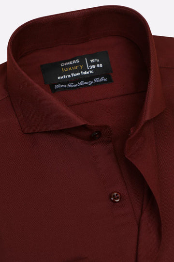 Maroon Dobby Formal Shirt