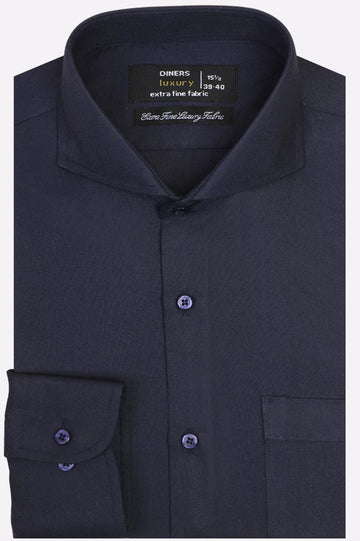 Navy Blue Dobby Formal Shirt