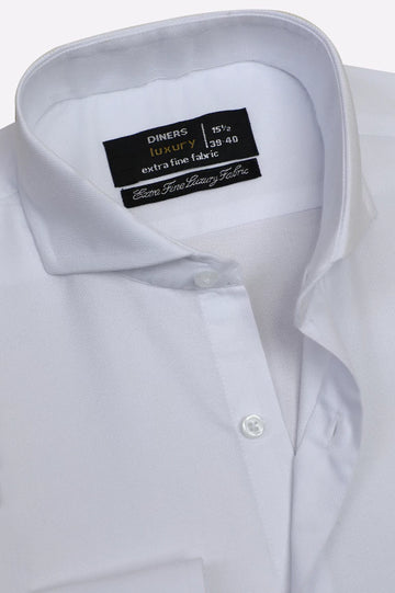 White Dobby Formal Shirt