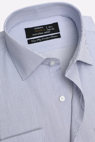 Blue Striped Formal Shirt