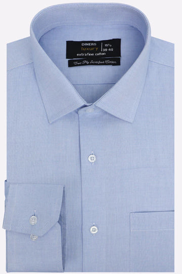 Sky Blue Self Formal Shirt