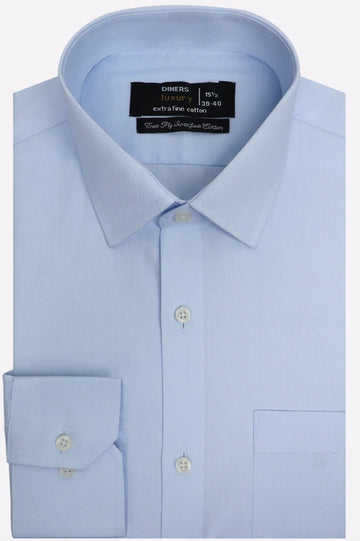 Sky Blue Self Twill Formal Shirt