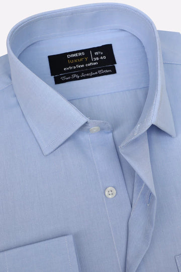 Sky Blue Self Twill Formal Shirt