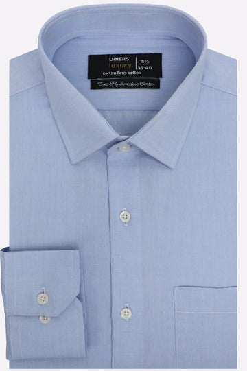 Sky Blue Self Twill Formal Shirt