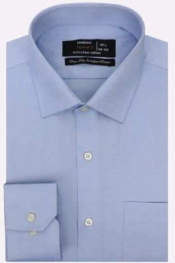 Sky Blue Self Formal Shirt