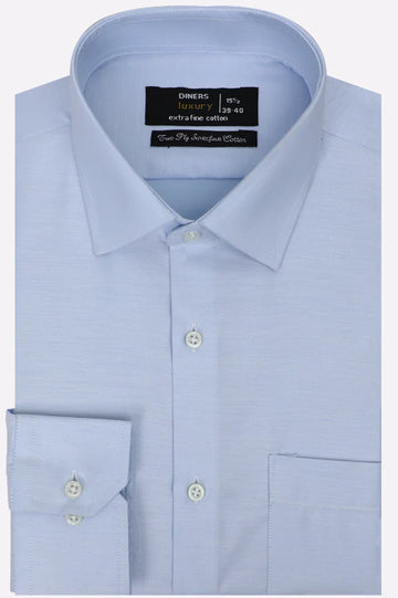 Sky Blue Self Twill Formal Shirt
