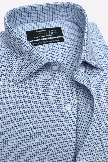 Blue Glen Plaid Check Formal Shirt