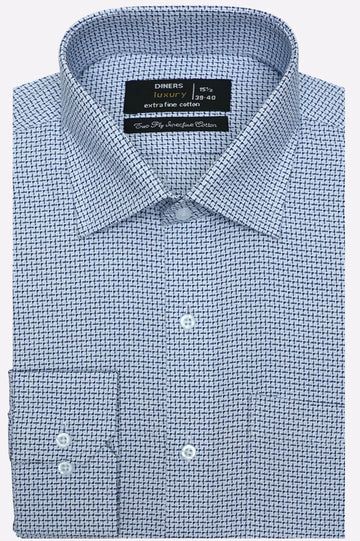 Blue Glen Plaid Check Formal Shirt